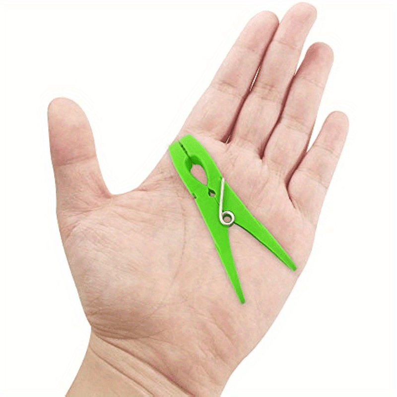 Pack of 24 Colorful Plastic Clothespins with Springs for Air-Drying Laundry