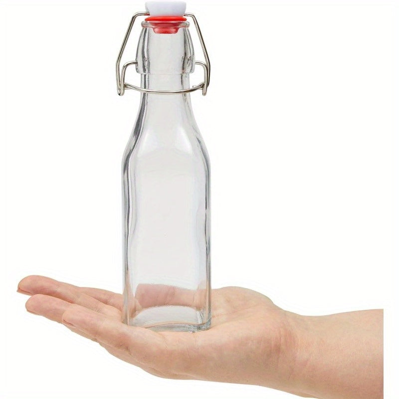 Botellas de vidrio de 8 oz con tapas de cierre hermético para bebidas caseras y aceites infusionados