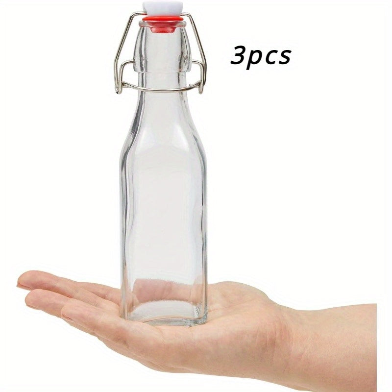 Botellas de vidrio de 8 oz con tapas de cierre hermético para bebidas caseras y aceites infusionados