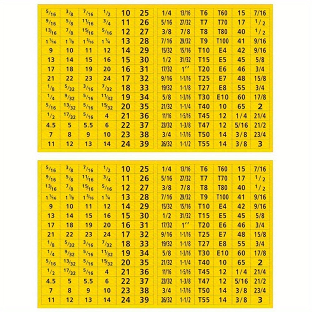 Conjunto de etiquetas para enchufes mecánicos, 360 hojas, organización e identificación de caja de herramientas