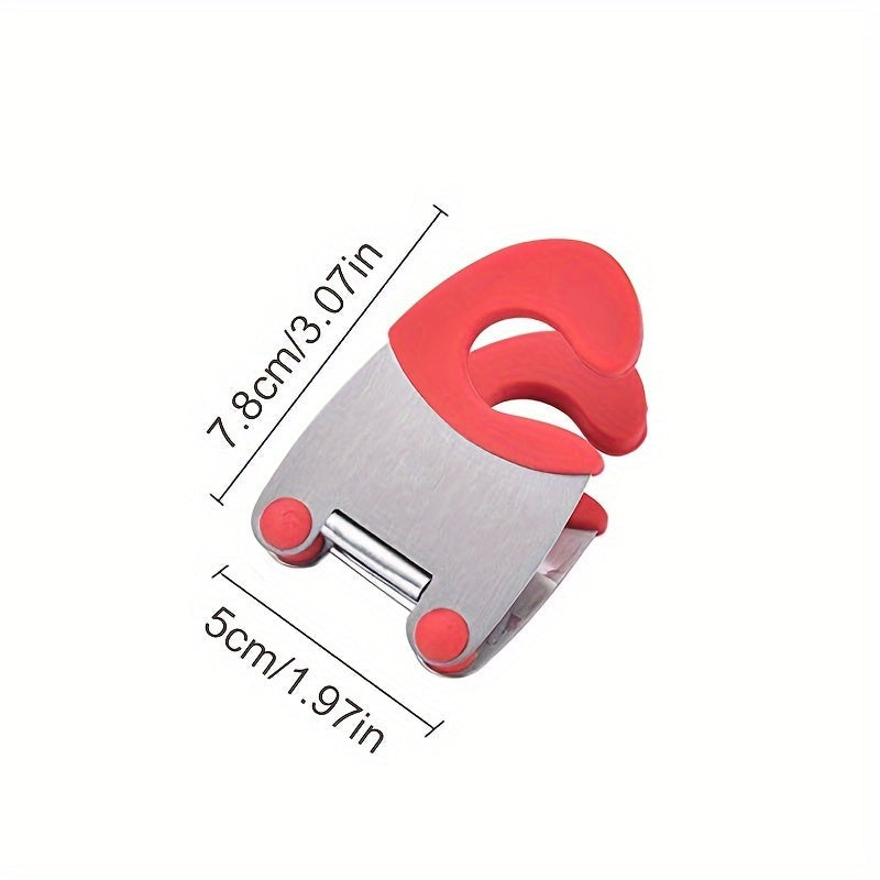 Bir yoki Ikki Dona Noxush Po'latdan Qilingan Qozon va Qoshqich Tutgichlar To'plami, Qoshqichni Qizitishdan Himoya Qiluvchi Silikon Qozon Tutgichi - Oshxona Aksessuarlar Ta'minoti