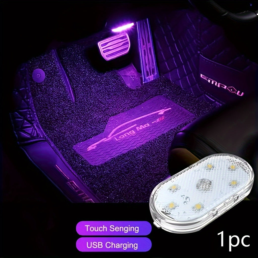 Universal Fit USB Rechargeable LED Car Floor Light for Vehicles Vans Trucks
