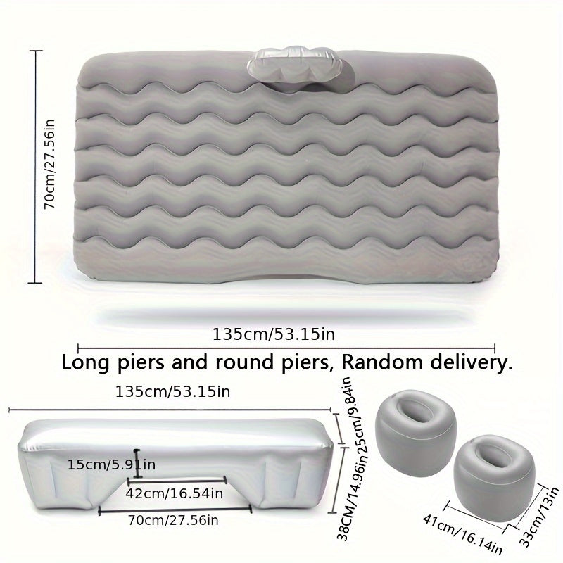 Self-Inflating PVC Air Mattress for Vehicle Rear Seat Single Person Travel