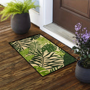 Stain-Resistant Polyester Floral Area Rug for Entryway Living Room Kitchen