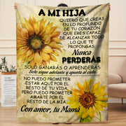 Fleece Blanket Soft Printed Lodge Style Throw with Inspirational Message for All Seasons