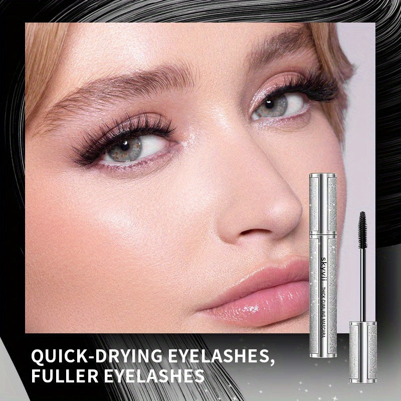 Voluminous Waterproof Black Mascara for All Skin Types Long-Lasting