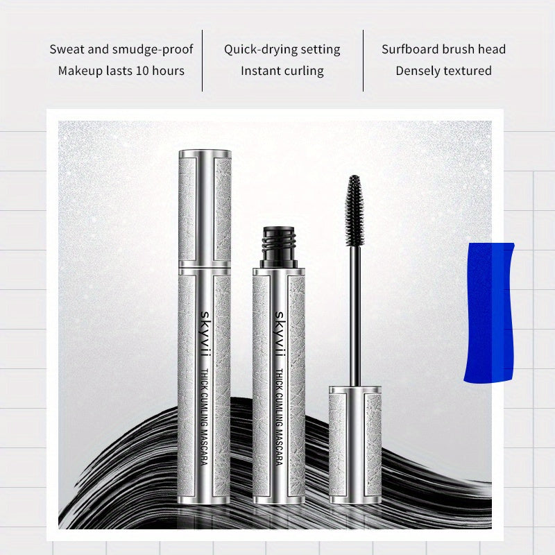 Voluminous Waterproof Black Mascara for All Skin Types Long-Lasting