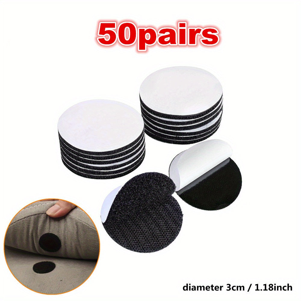 Предотвратите скольжение и перемещение с помощью 50 пар прочной антискручивающейся ковровой ленты - Нескользящие наклейки для ковров и ковровых покрытий - Двусторонние самоклеящиеся накладки и лента