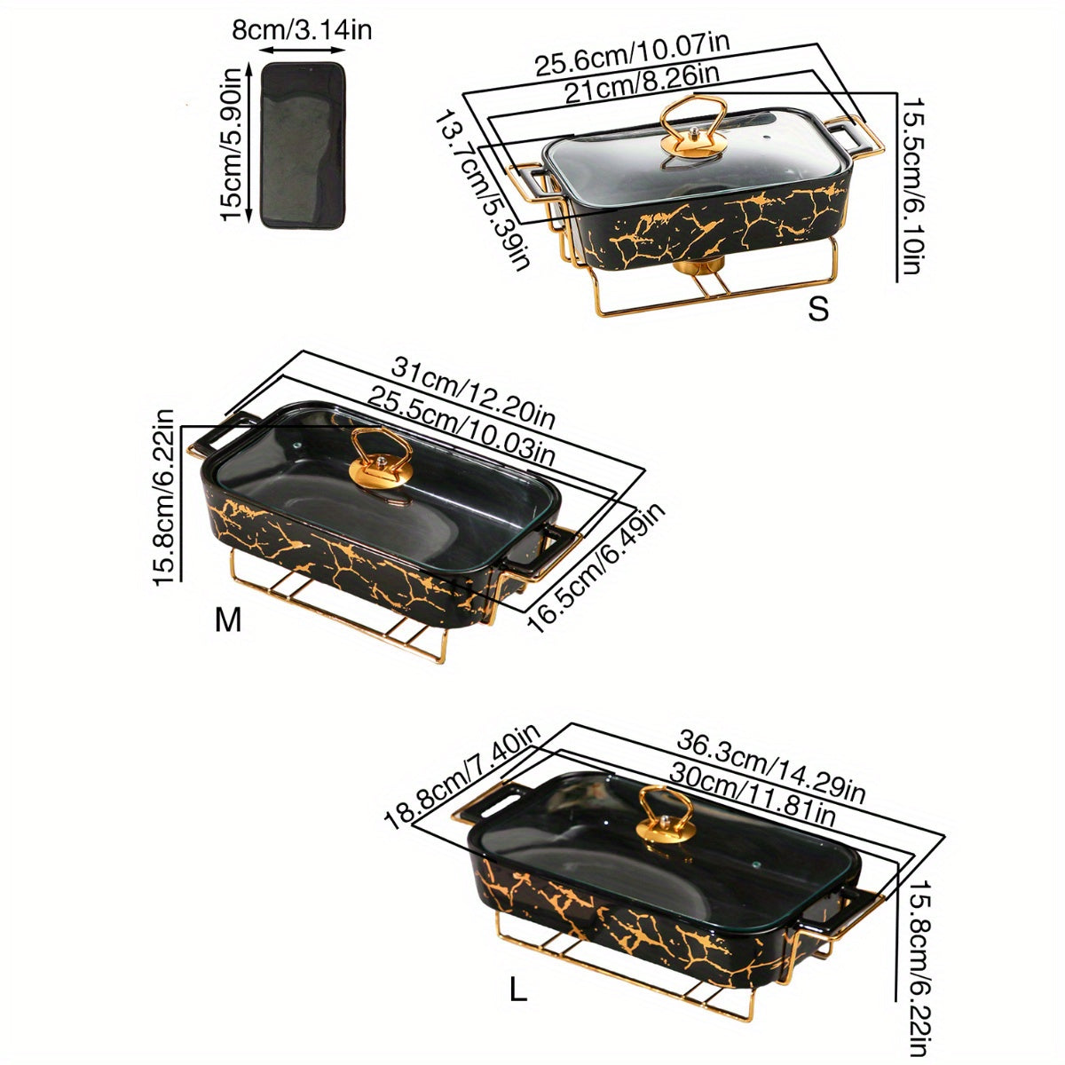 Ceramic Casserole Dish with Lid and Iron Stand for Kitchen, Parties, Restaurants