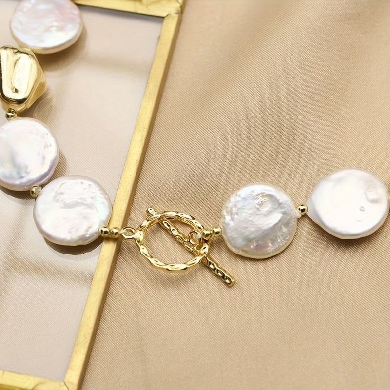 Freshwater Pearl Necklace for Women Elegant Bohemian Style Gift for Birthday Christmas Anniversaries