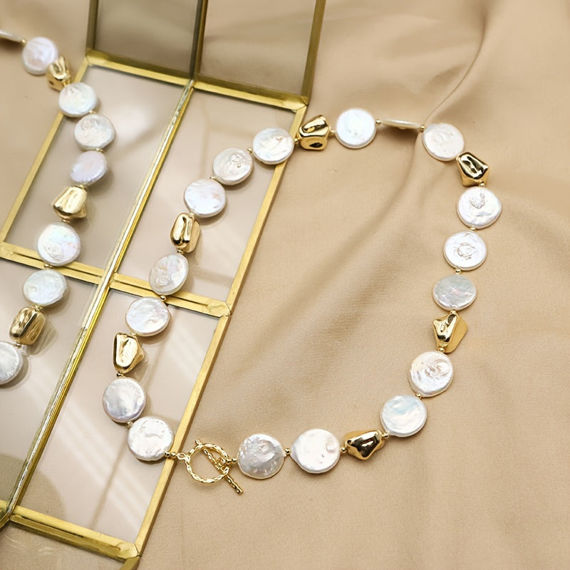 Freshwater Pearl Necklace for Women Elegant Bohemian Style Gift for Birthday Christmas Anniversaries