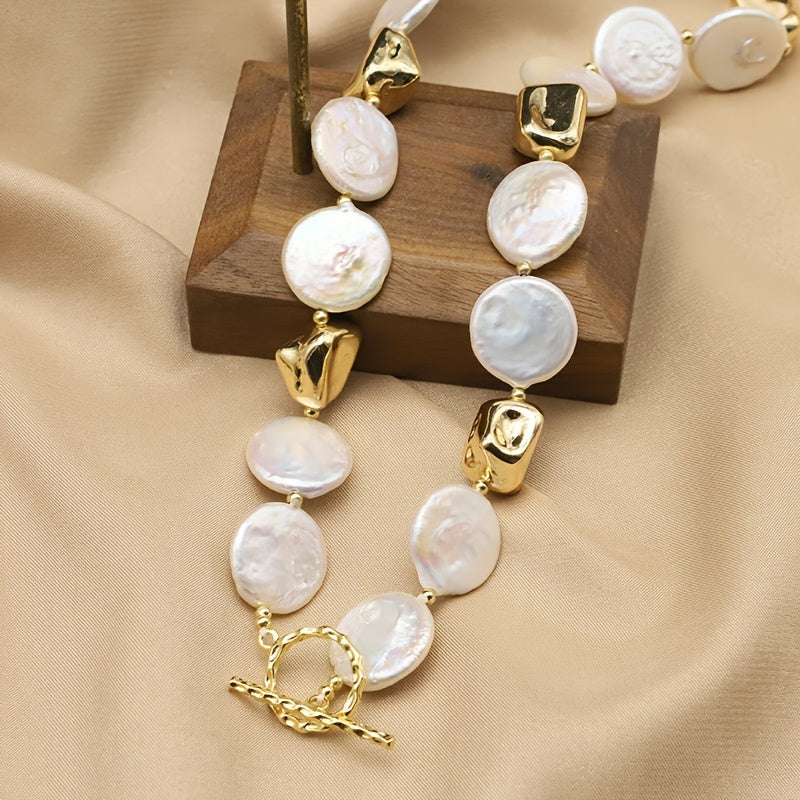 Freshwater Pearl Necklace for Women Elegant Bohemian Style Gift for Birthday Christmas Anniversaries