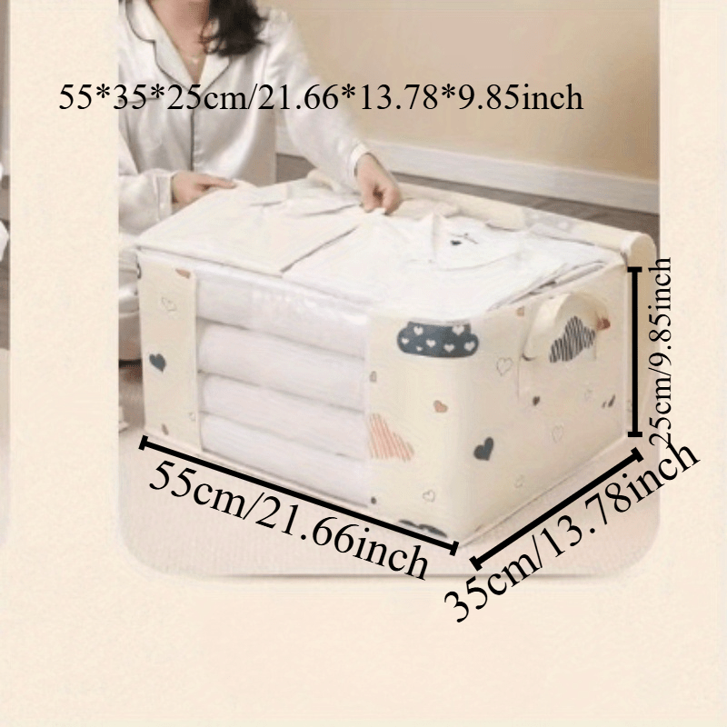 Foldable Storage Bag Set with Handles for Blankets Bedding and Moving