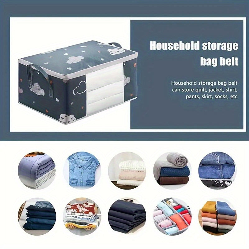 Foldable Storage Bag Set with Handles for Blankets Bedding and Moving