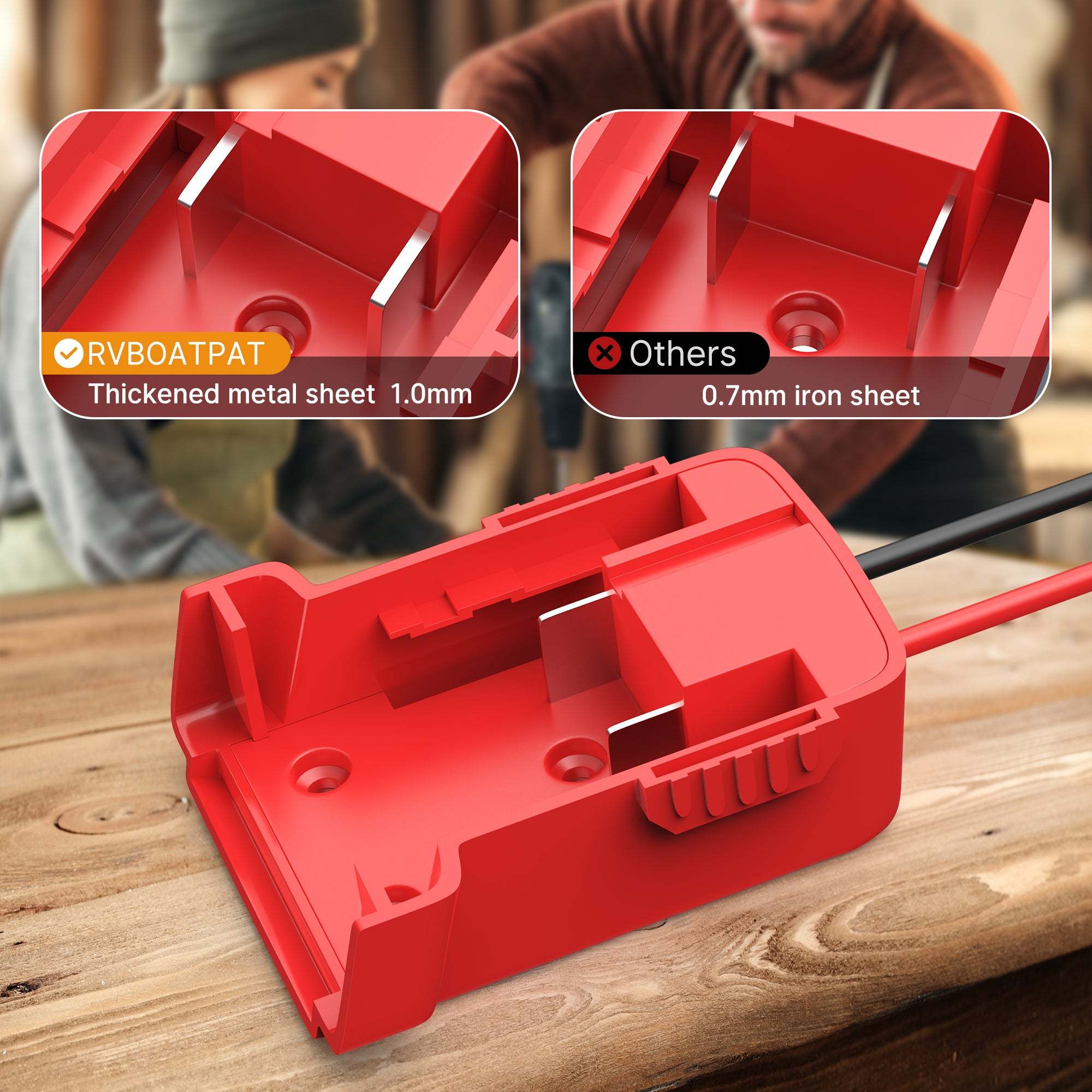 Milwaukee M18 Quvvatli G'ildirak Batareya Adapteri To'plami 12 AWG Sim va Fuse bilan