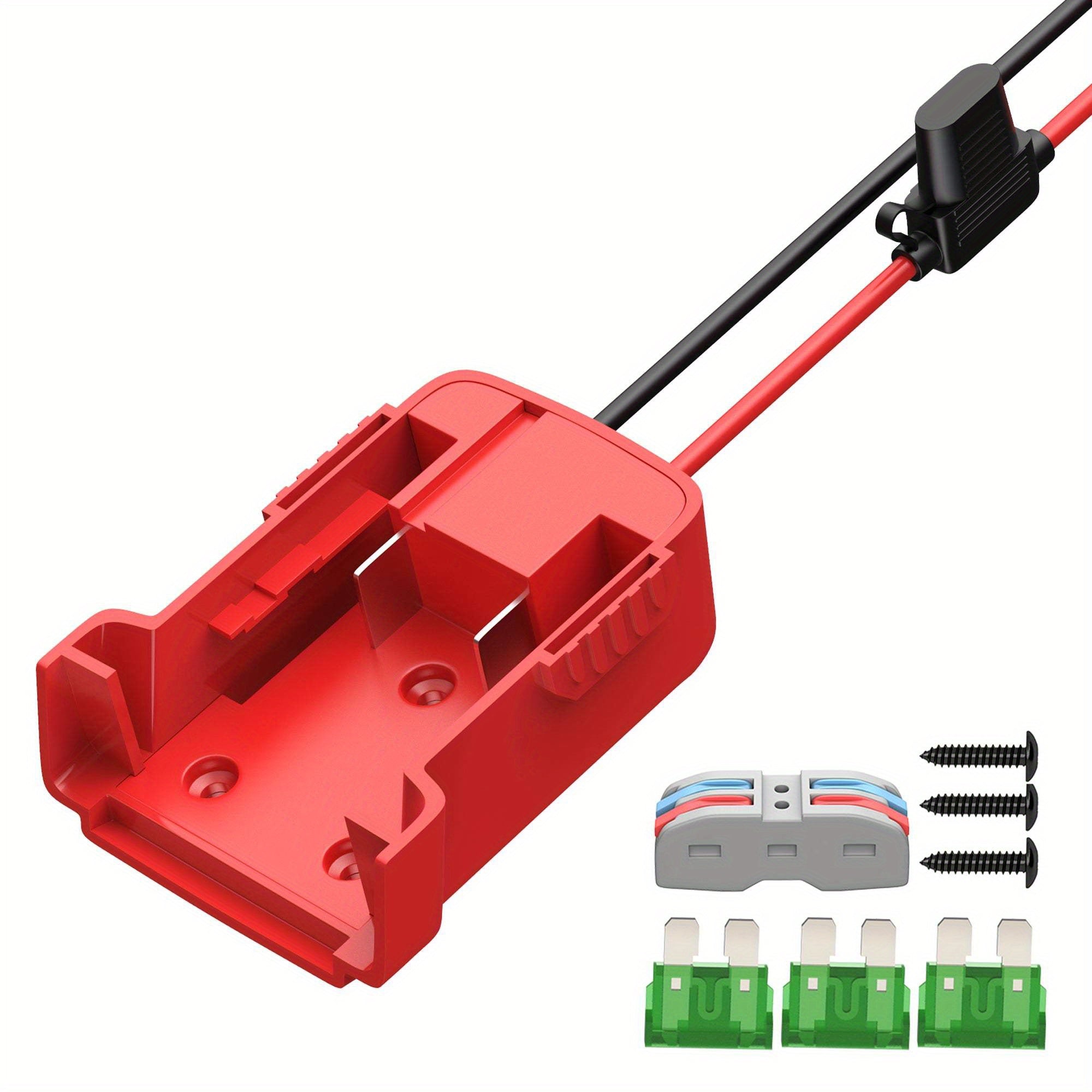 Milwaukee M18 Quvvatli G'ildirak Batareya Adapteri To'plami 12 AWG Sim va Fuse bilan