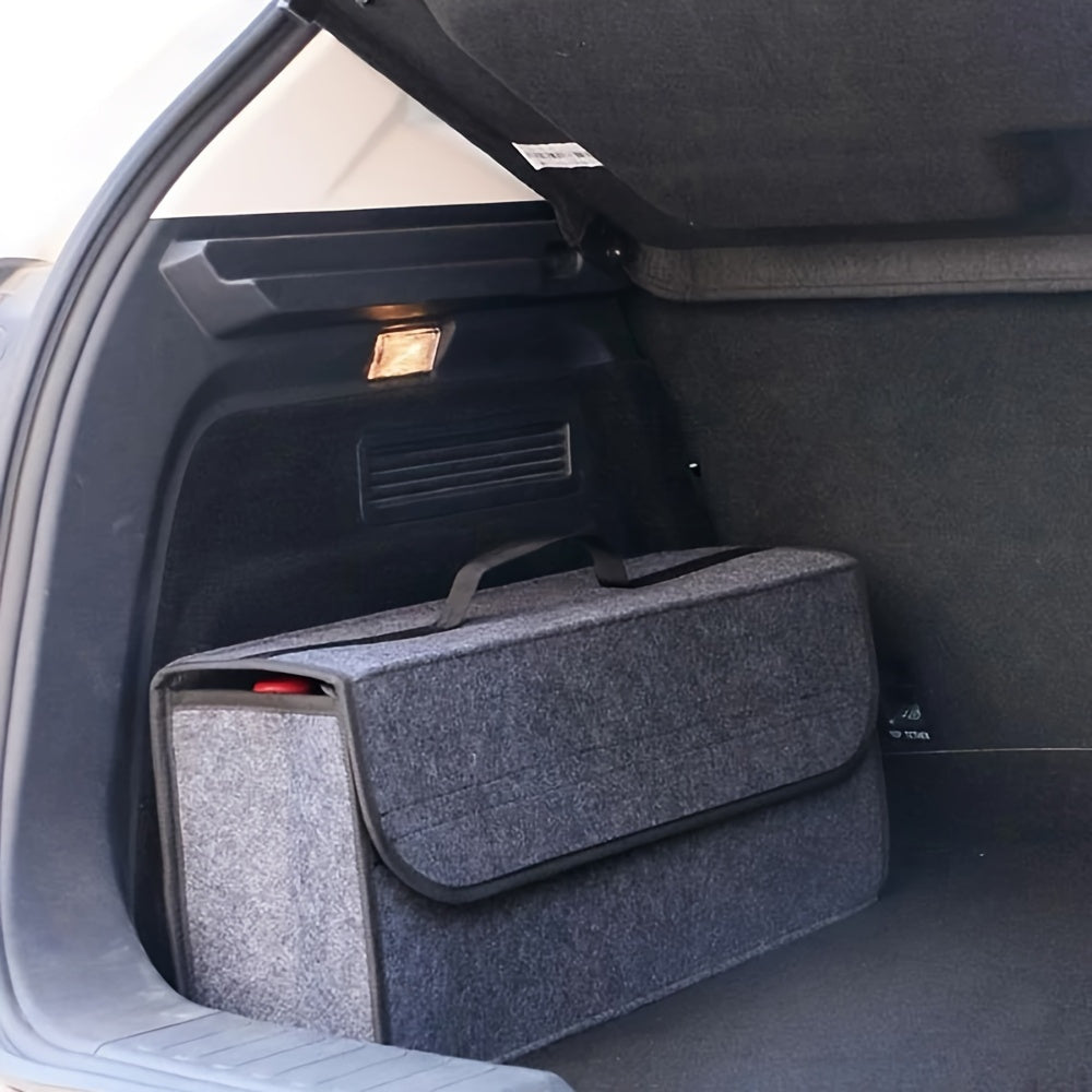 Felt Car Trunk Organizer Foldable Storage Box for Vehicle Spare Space