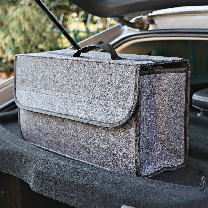 Felt Car Trunk Organizer Foldable Storage Box for Vehicle Spare Space