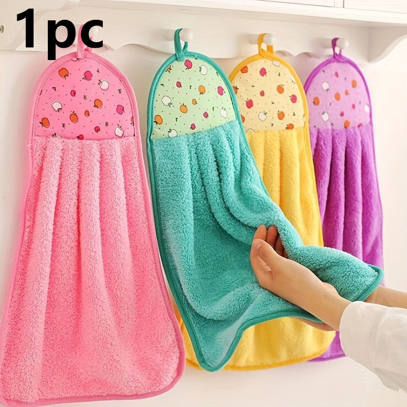 Velvet Finger Towels with Hanging Rings for Wiping Hands Dishwashing and Bathroom Use