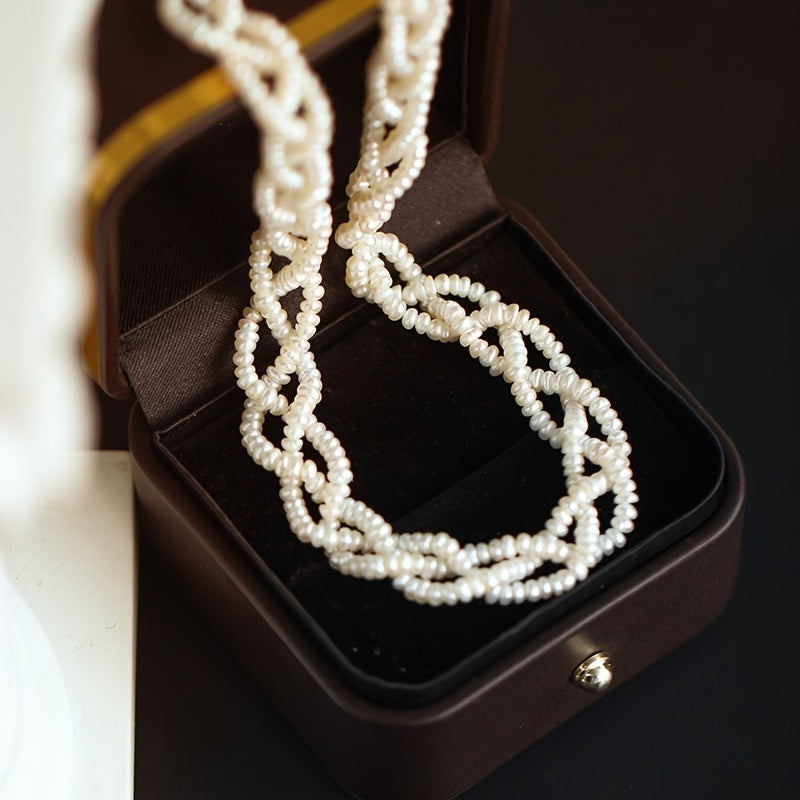 Multi-Layer Freshwater Pearl Necklace for Women with Natural Shine Elegant Jewelry for Everyday and Special Occasions