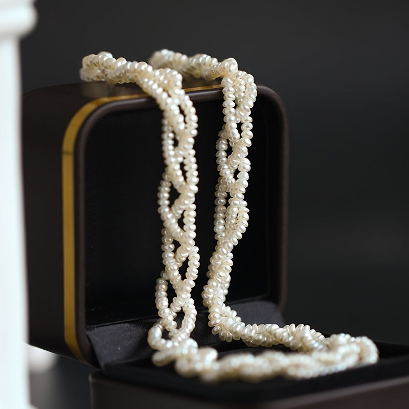 Multi-Layer Freshwater Pearl Necklace for Women with Natural Shine Elegant Jewelry for Everyday and Special Occasions