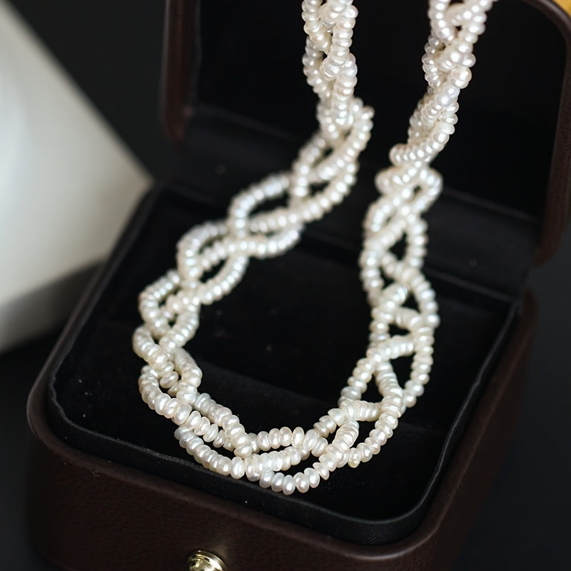 Multi-Layer Freshwater Pearl Necklace for Women with Natural Shine Elegant Jewelry for Everyday and Special Occasions