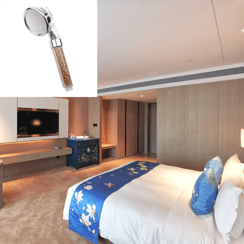 Luks 3-pozitsiyali metall dush head va suv filtri bilan yomg'irli dush, hammom uchun ochiq joylar