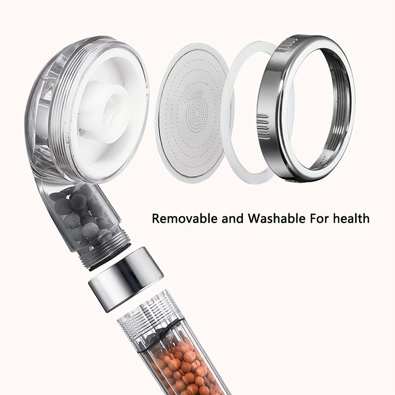 Luks 3-pozitsiyali metall dush head va suv filtri bilan yomg'irli dush, hammom uchun ochiq joylar