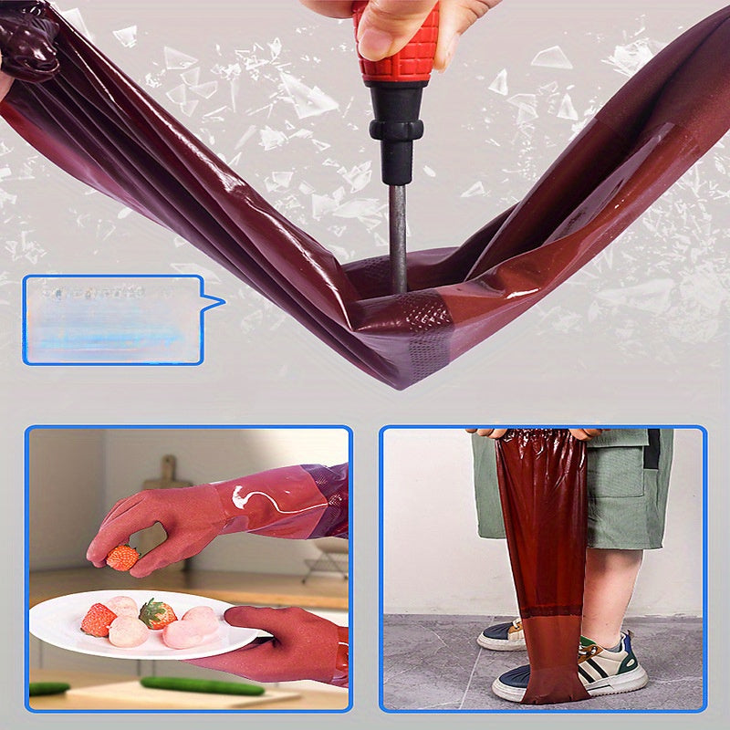 Erkaklar uchun uzoq davom etadigan suv o'tkazmaydigan qo'lqoplar, kesishga chidamli, rezina bilan qoplangan tutqich