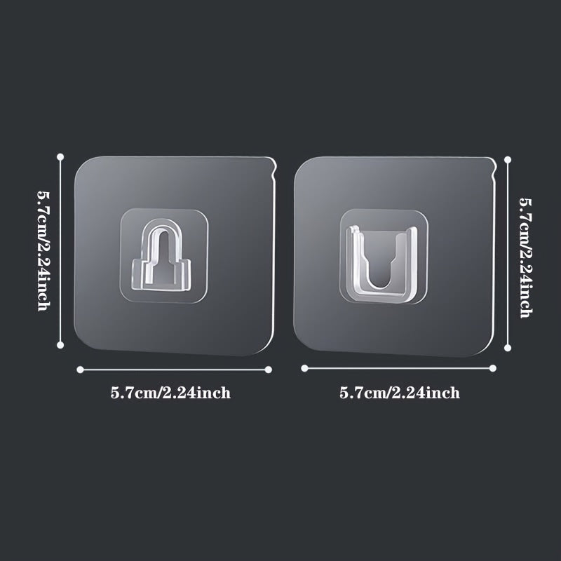 10 пар водонепроницаемых клеящих крючков без сверления для крепления на стену в ванной, кухне, доме