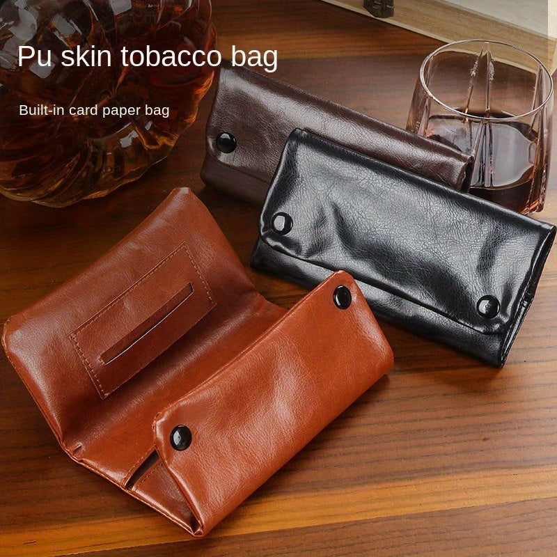 Vintage faux leather tamakiq uchun portativ saqlash sumkasi ko‘p funksiyali