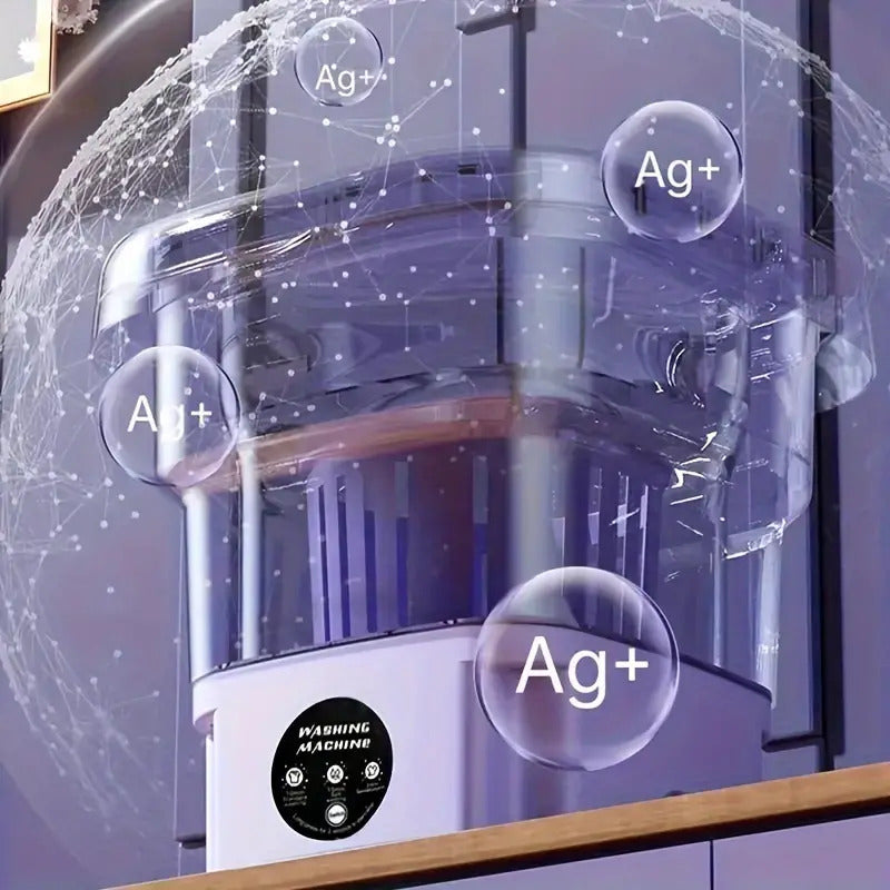 Lavadora portátil plegable mini de 8L compacta eléctrica para viajes y hogar