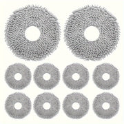 Mustahkam Matodan Yasalgan Mopa Yostiqlari - Dreame L10s Ultra/L10 Ultra/L20 Ultra va Xiaomi X10+ Robot Tozalagichlar uchun 10 ta O'rnini Bosuvchi Yostiq. Zaruriy Pol Tozalash Aksessuarlar, Roboparts, Mop Matolar, Zaxira Qism To'plami