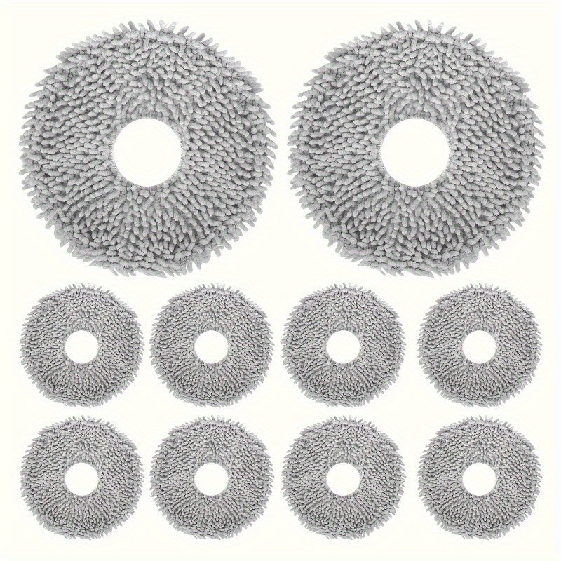 Mustahkam Matodan Yasalgan Mopa Yostiqlari - Dreame L10s Ultra/L10 Ultra/L20 Ultra va Xiaomi X10+ Robot Tozalagichlar uchun 10 ta O'rnini Bosuvchi Yostiq. Zaruriy Pol Tozalash Aksessuarlar, Roboparts, Mop Matolar, Zaxira Qism To'plami