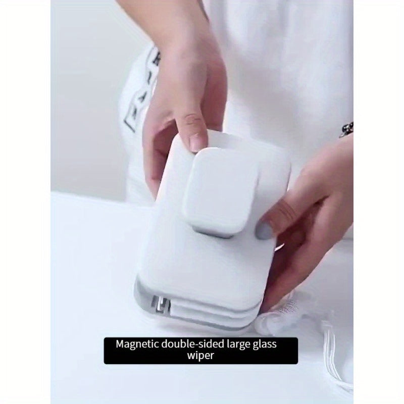 Qo'lga olinadigan Magnit Ikki Tomonlama Deraza Tozalagich - Baland Bino va Uyda Foydalanish Uchun - Elektr Energiya Talab Qilmaydi, Barcha Yuzalar Uchun Mos, Mustahkam Plastikdan Yasalgan, Yotoqxona, Hammom va Ota-onalar Xonasi Tozalash Uchun Mukammal