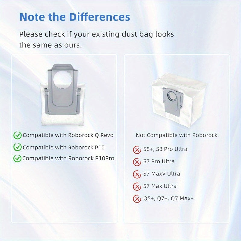 Set of 10 Plastic Dust Bags for Robotic Vacuum Cleaner Revo P10 Series Replacement Floor Attachments