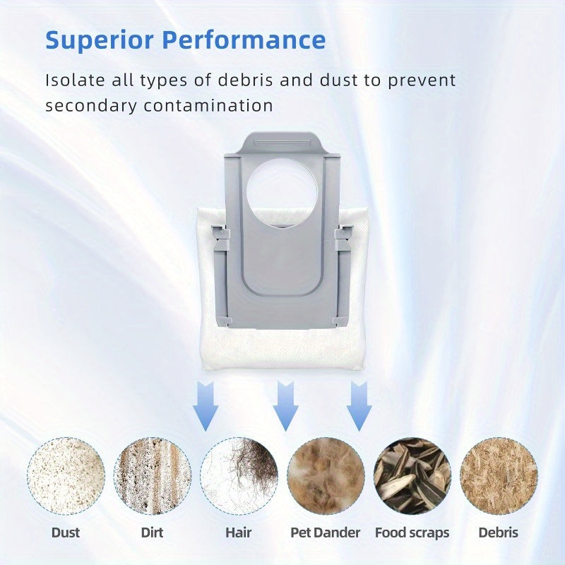 Set of 10 Plastic Dust Bags for Robotic Vacuum Cleaner Revo P10 Series Replacement Floor Attachments