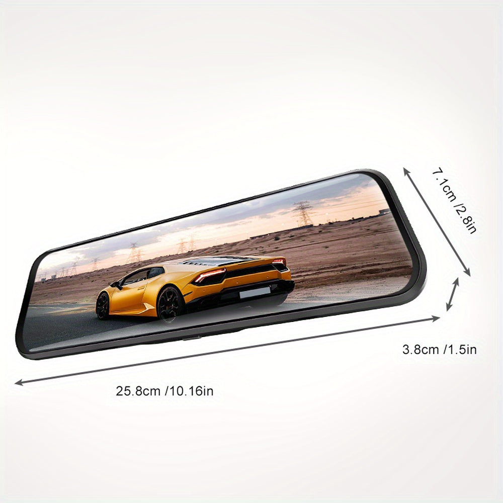 Full HD 1080P Car Mirror Camera with Night Vision Dual Cameras 24.54cm