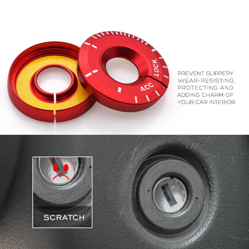 Car Key Ringhole Decorative Sticker Engine Start Cover Accessories for Vehicles