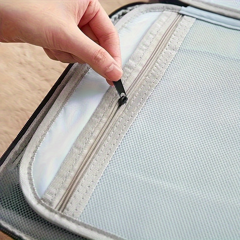 Bolsa de documentos resistente al agua y a prueba de fuego con cerradura, almacenamiento en múltiples capas para viajes y hogar