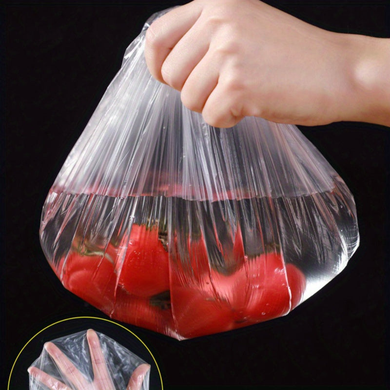 Pack of 50/100 Reusable Non-Stick Food Storage Bags with Vacuum Seal Silicone Lid