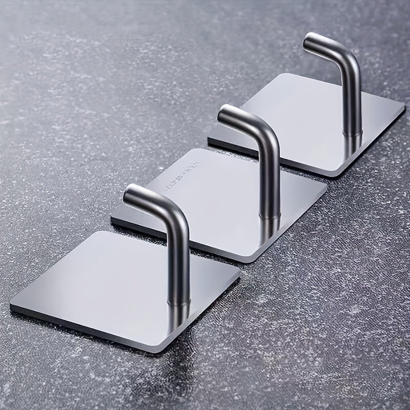 Ganchos de pared de acero inoxidable resistentes y a prueba de agua para cocina, baño y decoración del hogar