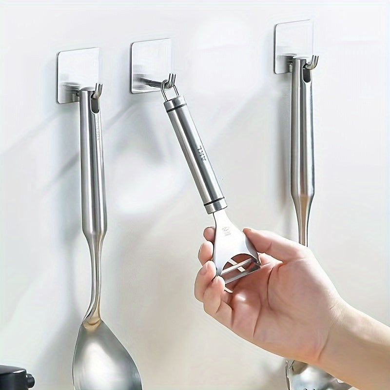 Ganchos de pared de acero inoxidable resistentes y a prueba de agua para cocina, baño y decoración del hogar