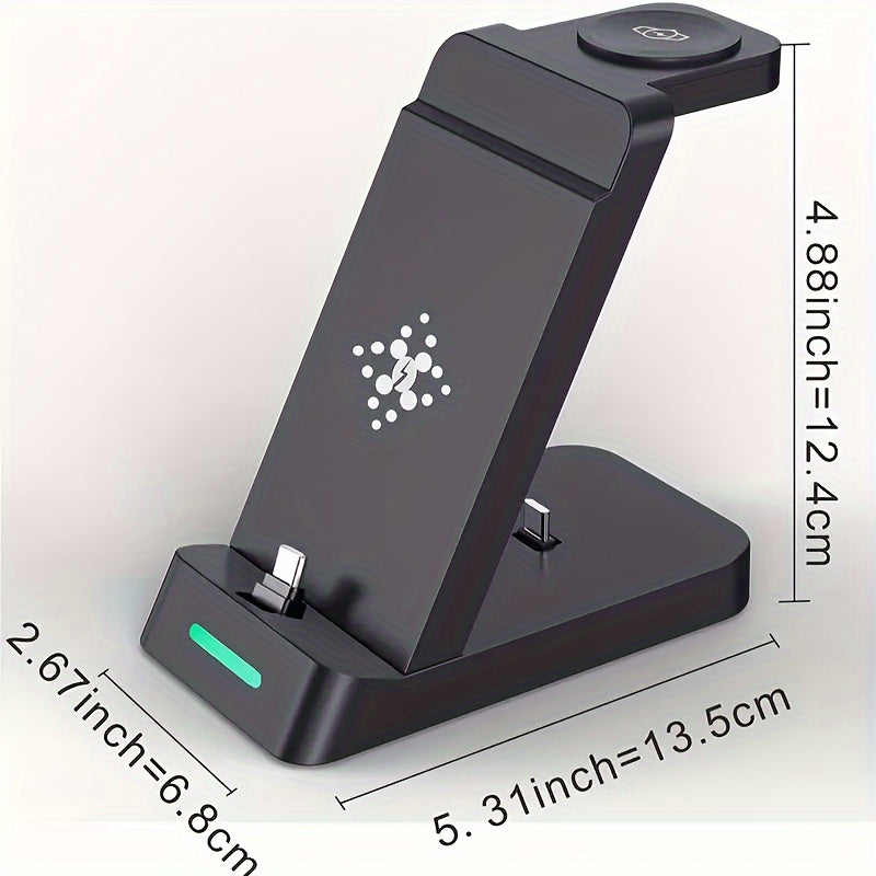 3-в-1 Беспроводная зарядная станция для Samsung Galaxy S23 S22 S21 Note20 Z Fold 4 Watch Earbuds