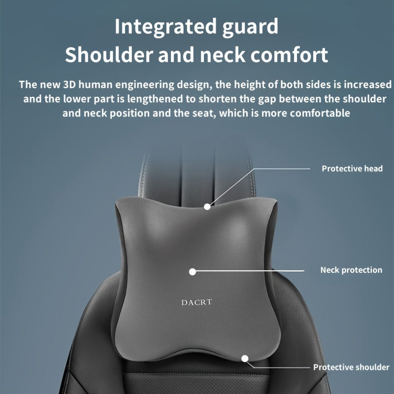 Ergonomic Memory Foam Car Seat Cushion Set with Headrest and Lumbar Support