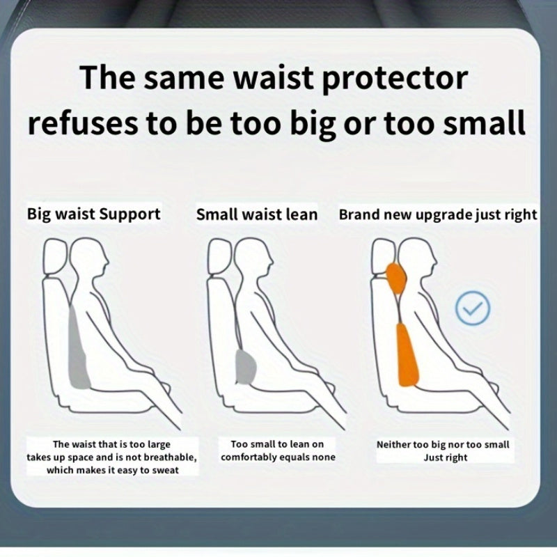 Ergonomic Memory Foam Car Seat Cushion Set with Headrest and Lumbar Support