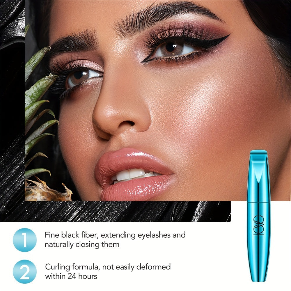 Women's Waterproof 4D Fiber Mascara Long Lasting Smudge-Proof Black