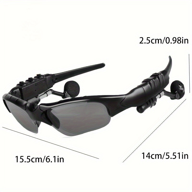 Wireless Polarized Smart Glasses with Built-in Mic and USB Rechargeable for Outdoor Sports and Driving