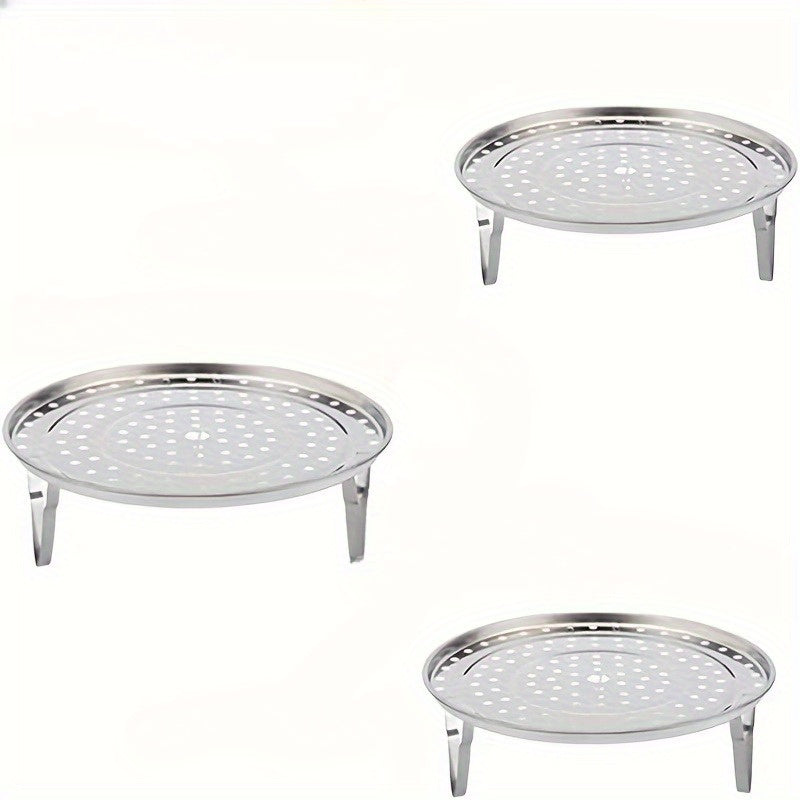 3pcs Stainless Steel Steamer Racks for Stock Pot Kitchen Steamer Tray Stands Canner Rack