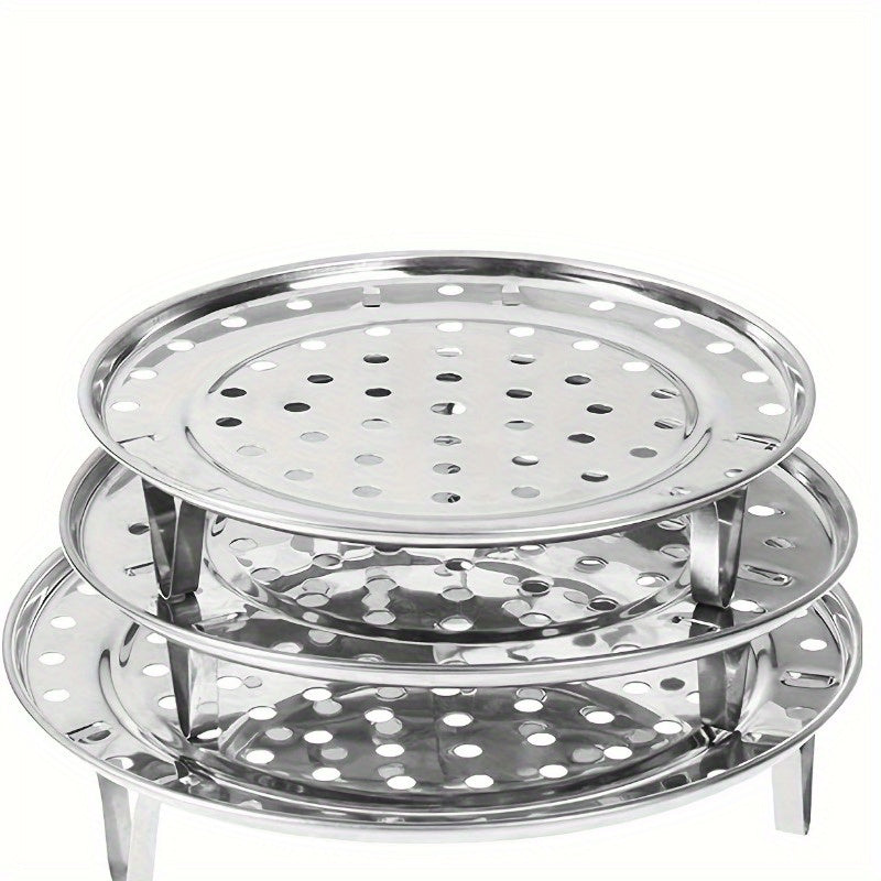 3pcs Stainless Steel Steamer Racks for Stock Pot Kitchen Steamer Tray Stands Canner Rack